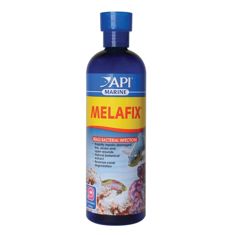 Api Melafix Treats Bacterial Infections Promotes Regrowth Of Damaged Tissue And Fins, 473 ml