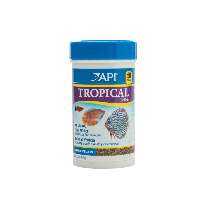 Api Tropical Sinking Pellets Fish Food Optimal Protein For Healthy Growth, 45 Gram