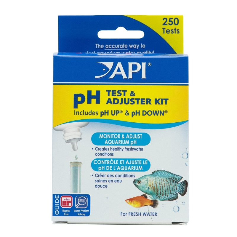 Api Ph Test And Adjuster Kit 250 Test Freshwater Aquarium Water Ph Test And Adjuster Kit, 37 ml
