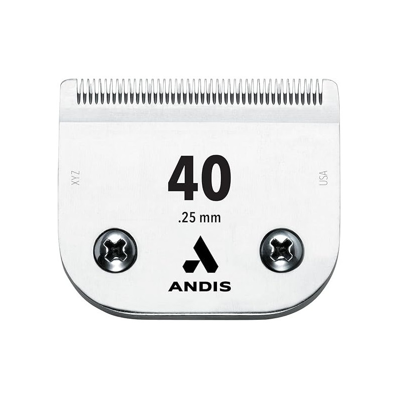 Andis Carbon-Infused Steel Ultraedge Super Blocking Dog Clipper Blade, Size-40, 1/100-Inch Cut Length, 64076