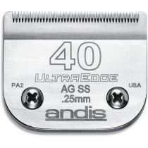 Andis Carbon-Infused Steel Ultraedge Dog Clipper Blade, Size-40, 1/100-Inch Cut Length, 64084