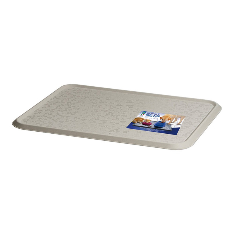 Georplast Beta Food Placemat For Dog And Cat, 45 x 35Cm, Grey