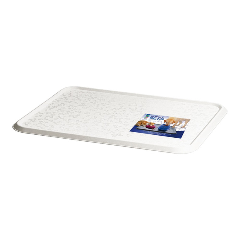 Georplast Beta Food Placemat For Dog And Cat, 45 x 35Cm, White