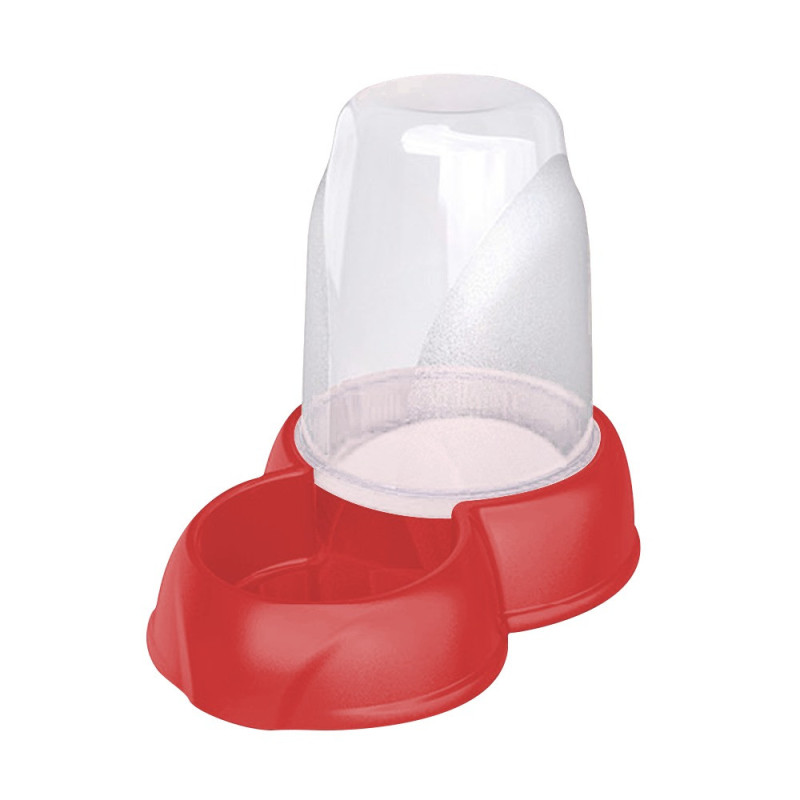 Georplast Eat And Drink Dispenser For Dog And Cat, 1.6L (Red)