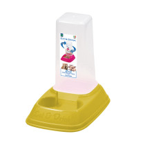 Georplast Eat And Drink Dispenser Mini 0.7L For Dog And Cat, Lime Green