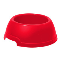 Georplast Lucky Plastic Antislip Pet Bowl For Dog And Cat Medium (Red)