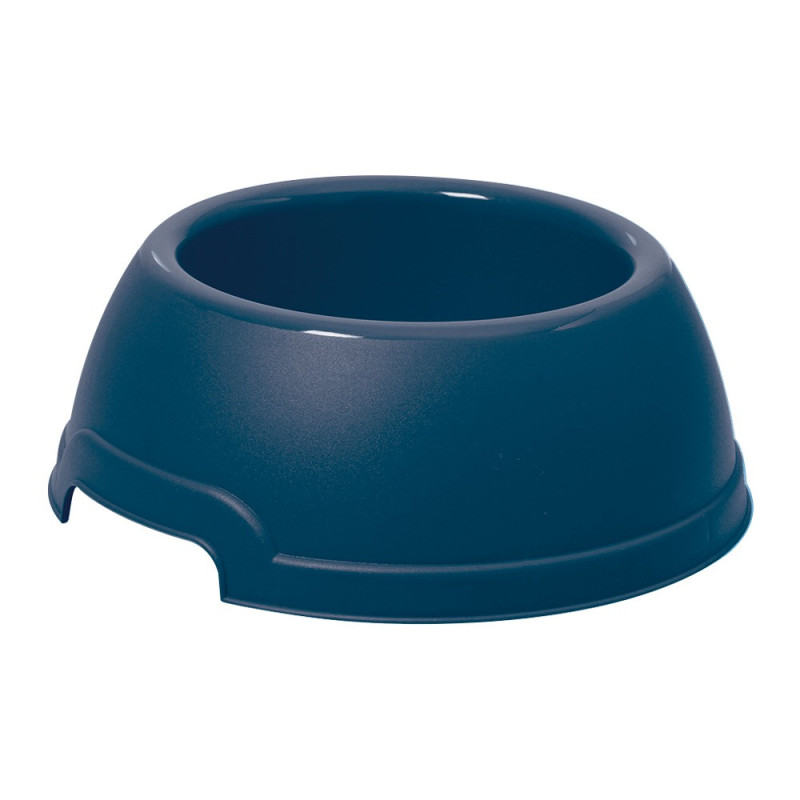 Georplast Lucky Plastic Antislip Pet Bowl For Dog And Cat Small (Navy Blue)