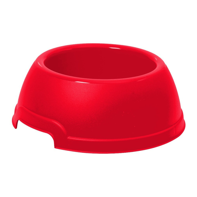 Georplast Lucky Plastic Antislip Pet Bowl For Dog And Cat Small (Red)