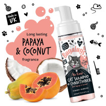 Bugalugs Papaya and Coconut No Rinse Cat Shampoo and Conditioner, 200ml