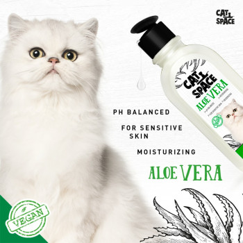 Cat Space Aloe Vera Cat Shampoo, Moisturizing, 300ml