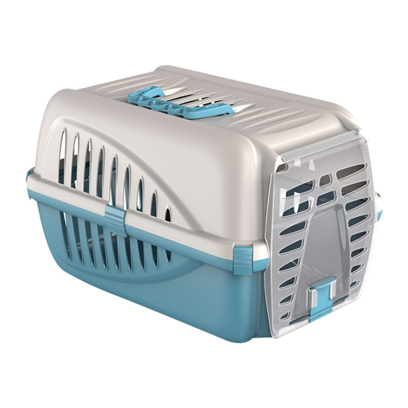 Georplast Panzer Pet Carrier For Cat And Dog, 50 x 33 x 31cm, Blue