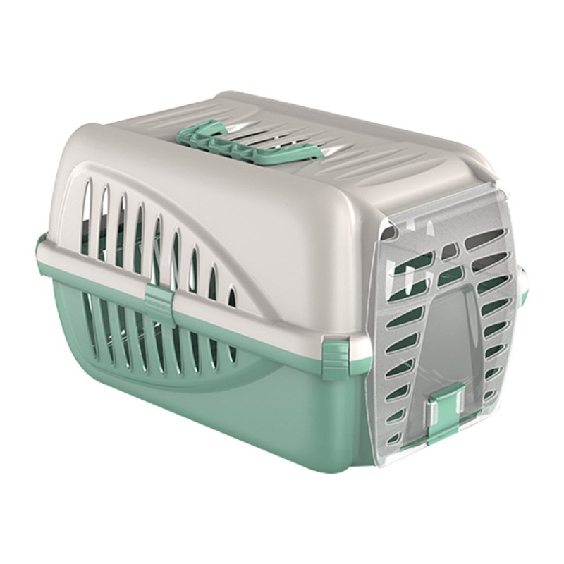 Georplast Panzer Pet Carrier For Cat And Dog, 50 x 33 x 31cm, Green