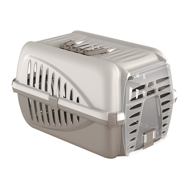 Georplast Panzer Pet Carrier For Cat And Dog, 50 x 33 x 31cm, Grey