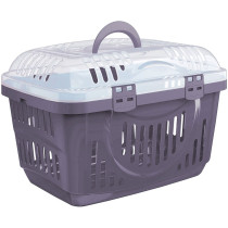 Georplast Rocket Pet Carrier Transparent Lid, For Cat And Dog, Navyblue