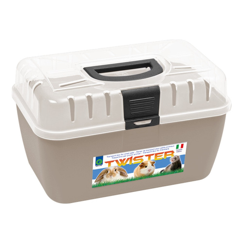 Georplast Twister Small Pets Transport Box, For Cat And Dog, Beige