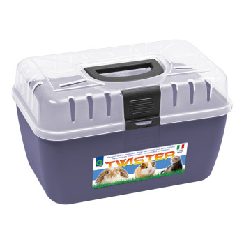 Georplast Twister Small Pets Transport Box, For Cat And Dog, Navy Blue