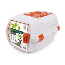 M-Pets Eco Giro Carrier, For Dog And Cat, White And Orange, Medium