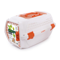 M-Pets Eco Giro Carrier, For Dog And Cat, White And Orange, Small