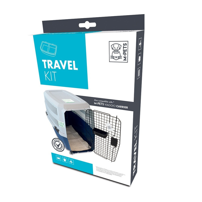 M-Pets Travel Kit, For Dog And Cat, Grey/Blue