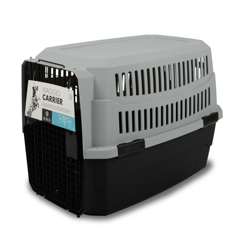 M-Pets Viaggio Carrier, For Dog And Cat, XL (L91.5 x W61 x H66cm), Black/Grey