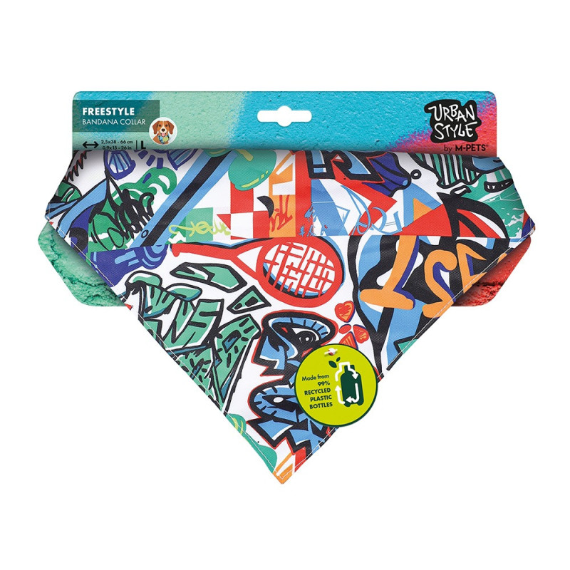 M-Pets Freestyle Bandana Collar, For Dog, Large