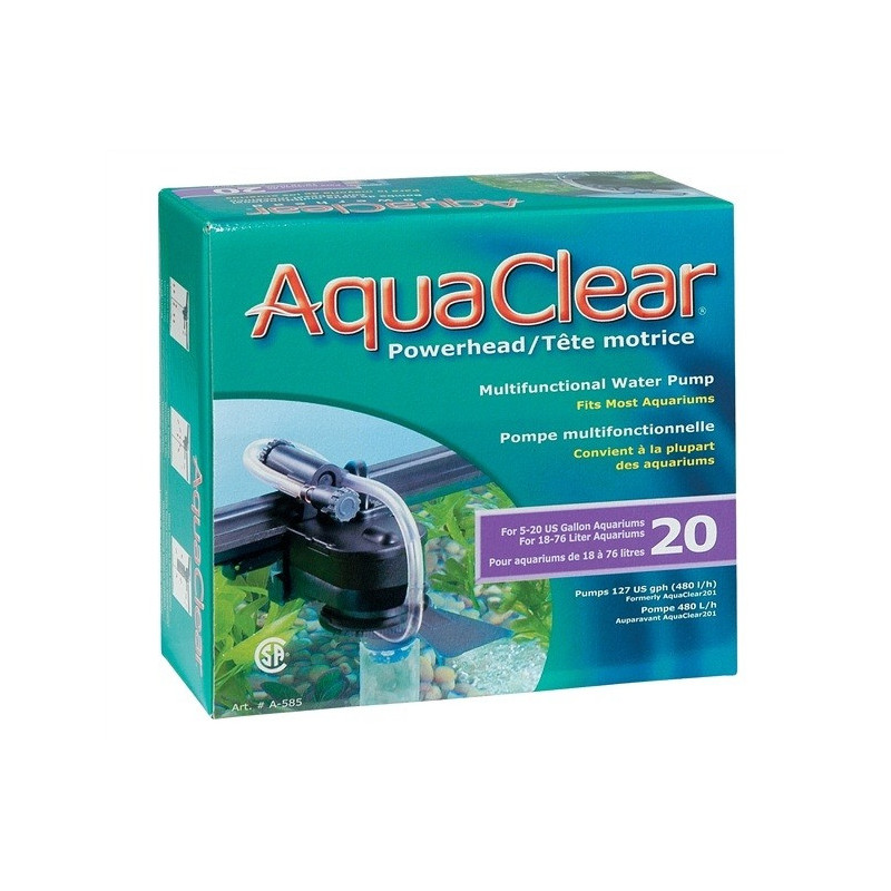 Aqua Clear 20 Power Head Multifunctional Water Pump, 76 Litres