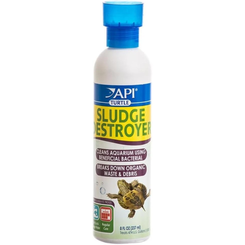 Api Turtle Sludge Destroyer Cleans Aquarium Using Beneficial Bacteria, 237 Ml/8-Ounce
