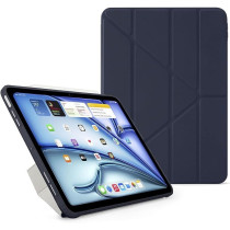 Pipetto Origami No1 For Apple Ipad Air 11 Inch Case M2 Ipad Air 6Th/5Th/4Th Generation Smart Cover With 5 In 1 Stand, Dark Blue