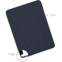 Pipetto Origami No1 For Apple Ipad Air 11 Inch Case M2 Ipad Air 6Th/5Th/4Th Generation Smart Cover With 5 In 1 Stand, Dark Blue