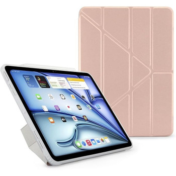 Pipetto Origami No1 For Apple Ipad Air 11 Inch Case M2 Ipad Air 6Th/5Th/4Th Generation Smart Cover With 5 In 1 Stand, Metallic Pink