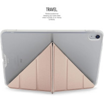 Pipetto Origami No1 For Apple Ipad Air 11 Inch Case M2 Ipad Air 6Th/5Th/4Th Generation Smart Cover With 5 In 1 Stand, Metallic Pink