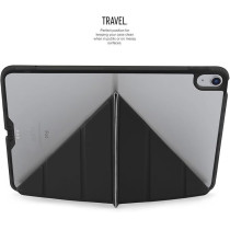 Pipetto Origami No1 For Apple Ipad Air 11 Inch Case M2 Ipad Air, 6Th/5Th/4Th Generation Smart Cover With 5 In 1 Stand, Black