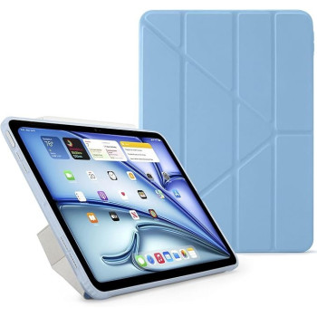 Pipetto Origami No1 For Apple Ipad Air 11 Inch Case M2 Ipad Air, 6Th/5Th/4Th Generation Smart Cover With 5 In 1 Stand, Light Blue