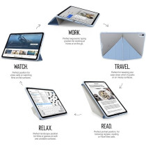 Pipetto Origami No1 For Apple Ipad Air 11 Inch Case M2 Ipad Air, 6Th/5Th/4Th Generation Smart Cover With 5 In 1 Stand, Light Blue