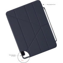 Pipetto Origami No3 Pencil Case For Apple Ipad Air 13 Inch Case M2 Smart Cover With 5 In 1 Stand, Dark Blue