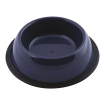 Georplast Silver Antislip Plastic Pet Bowl, Medium (19 x 5Cm), Navy Blue