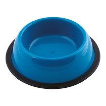 Georplast Silver Antislip Plastic Pet Bowl, Small (16 x 4Cm), Blue