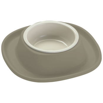 Georplast Soft Touch Plastic Single Bowl, Large (600Ml), Light Grey