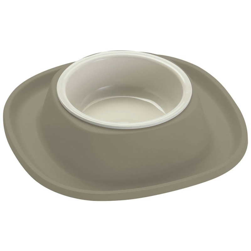 Georplast Soft Touch Plastic Single Bowl, Large (600Ml), Light Grey