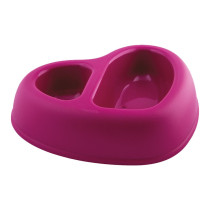 Georplast That'S Amore Double Plastic Pet Bowl, 27 x 22.5 x 6.5Cm, Pink