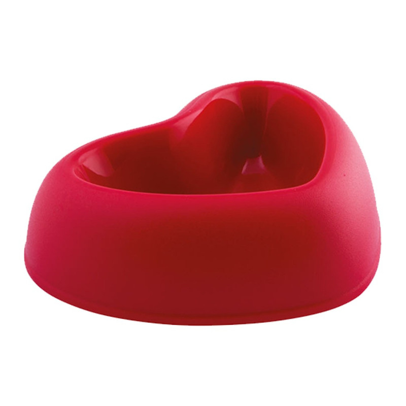 Georplast That'S Amore Plastic Pet Bowl, Small (18 x 15 x 5.5Cm), Red
