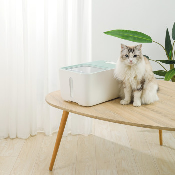 M-Pets Boxi Food Container, Non-Slip, 10 Liters (White)