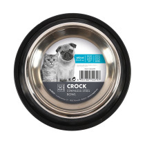 M-Pets Crock Stainless Steel Bowl For Cat And Dog, Medium (610Ml)
