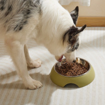 M-Pets Eco Bamboo Bowl For Dog And Cat, Olive, Large (600Ml)