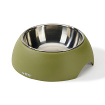 M-Pets Eco Bamboo Bowl For Dog And Cat, Olive, Medium (350Ml)