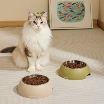 M-Pets Eco Bamboo Bowl For Dog And Cat, Olive, Medium (350Ml)