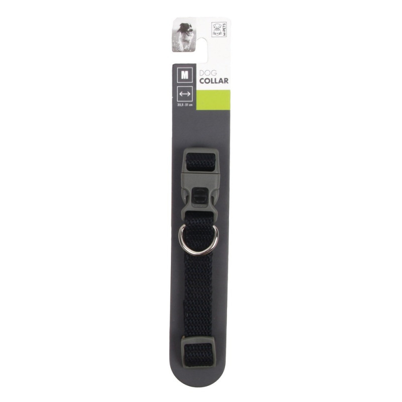 M-Pets Sportline Dog Collar, Medium (2 x 35.5 – 51 cm), Black