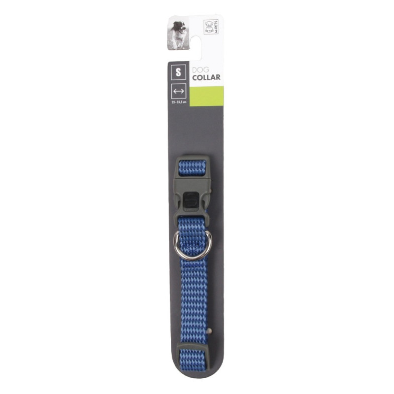 M-Pets Sportline Dog Collar, Small (1.5 x 25 – 35.5 cm), Blue