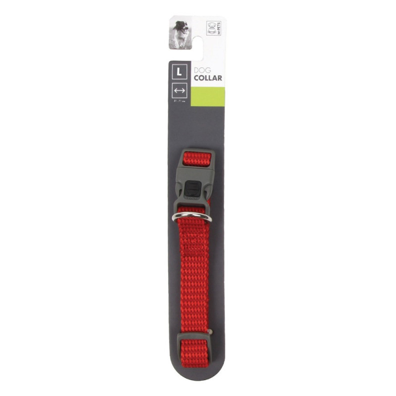 M-Pets Sportline Dog Collar, Large (2.5 x 51 – 71 cm), Red
