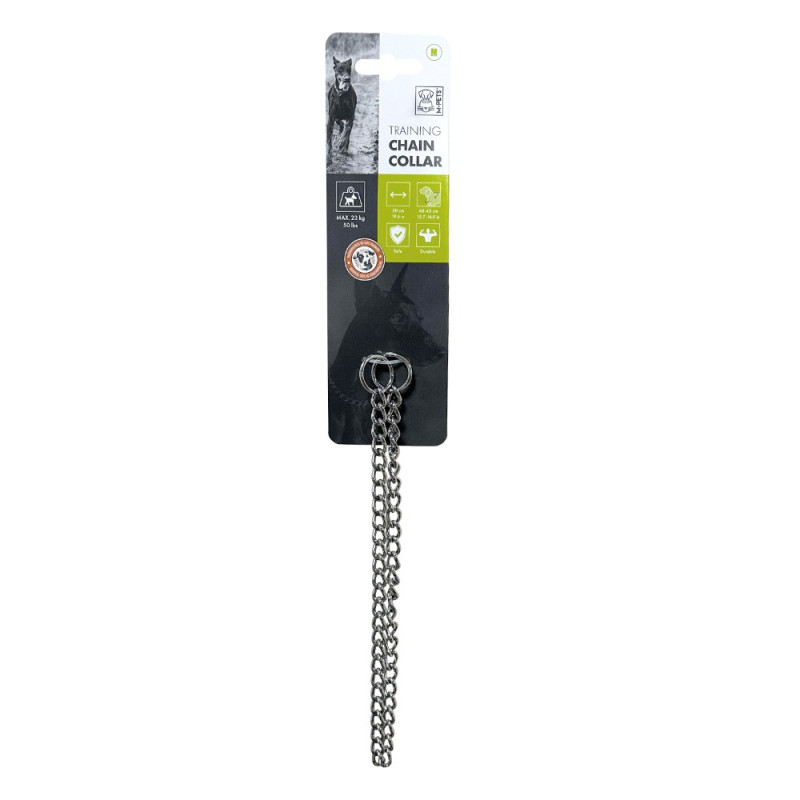 M-Pets Training Chain Collar, Silver, Medium (50 cm)
